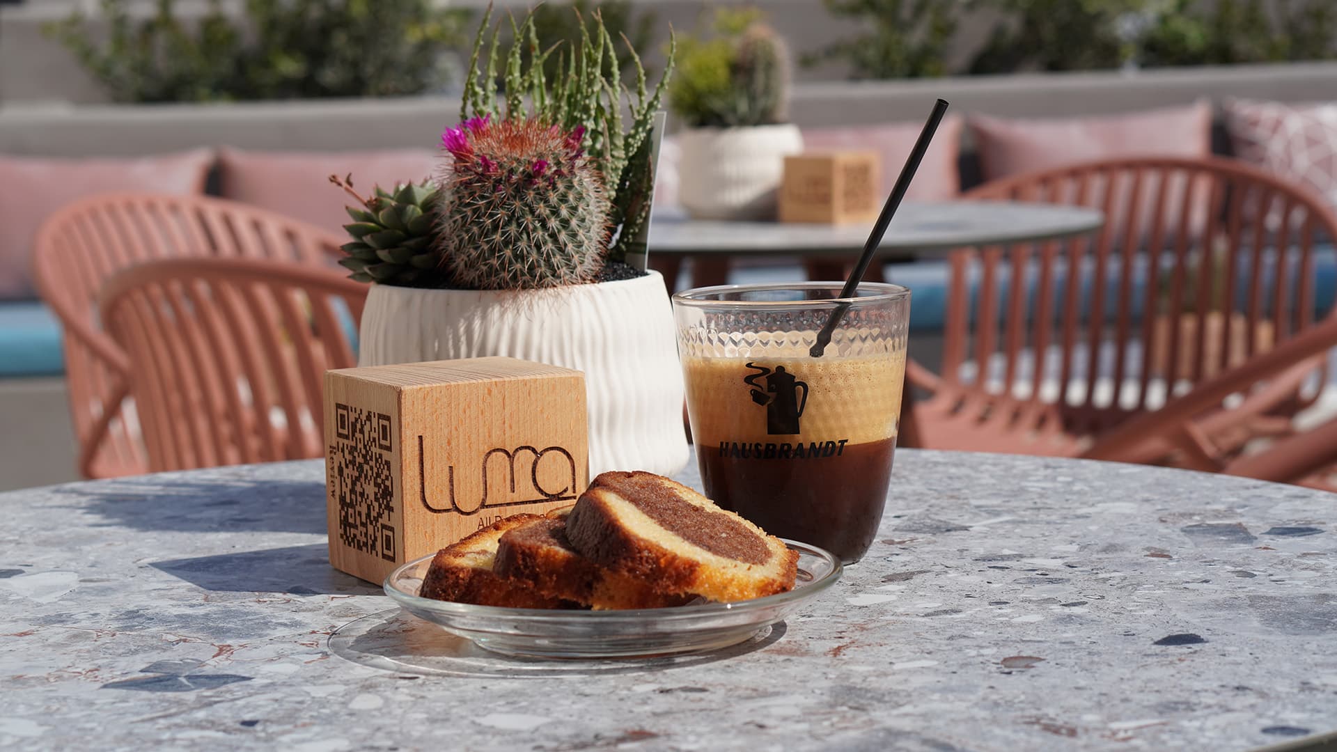 Morning Breakfast and Coffee at LUMA Santorini